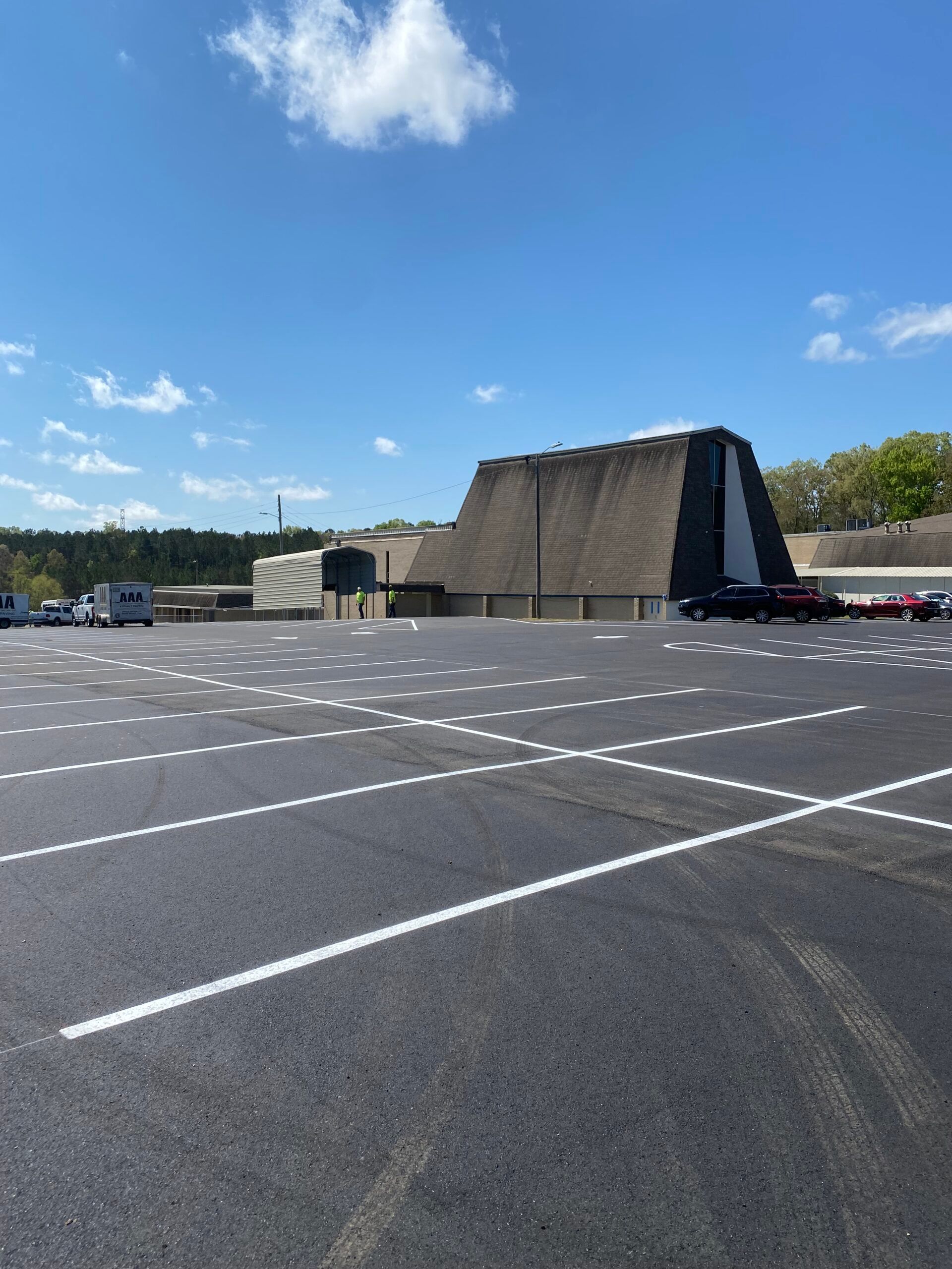 Completed asphalt paving project in Central Mississippi